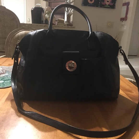 kate spade Handbags - Kate spade black leather satchel handbag